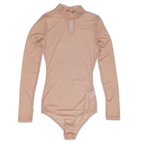 Shein Sheer Mock Turtleneck Bodysuit